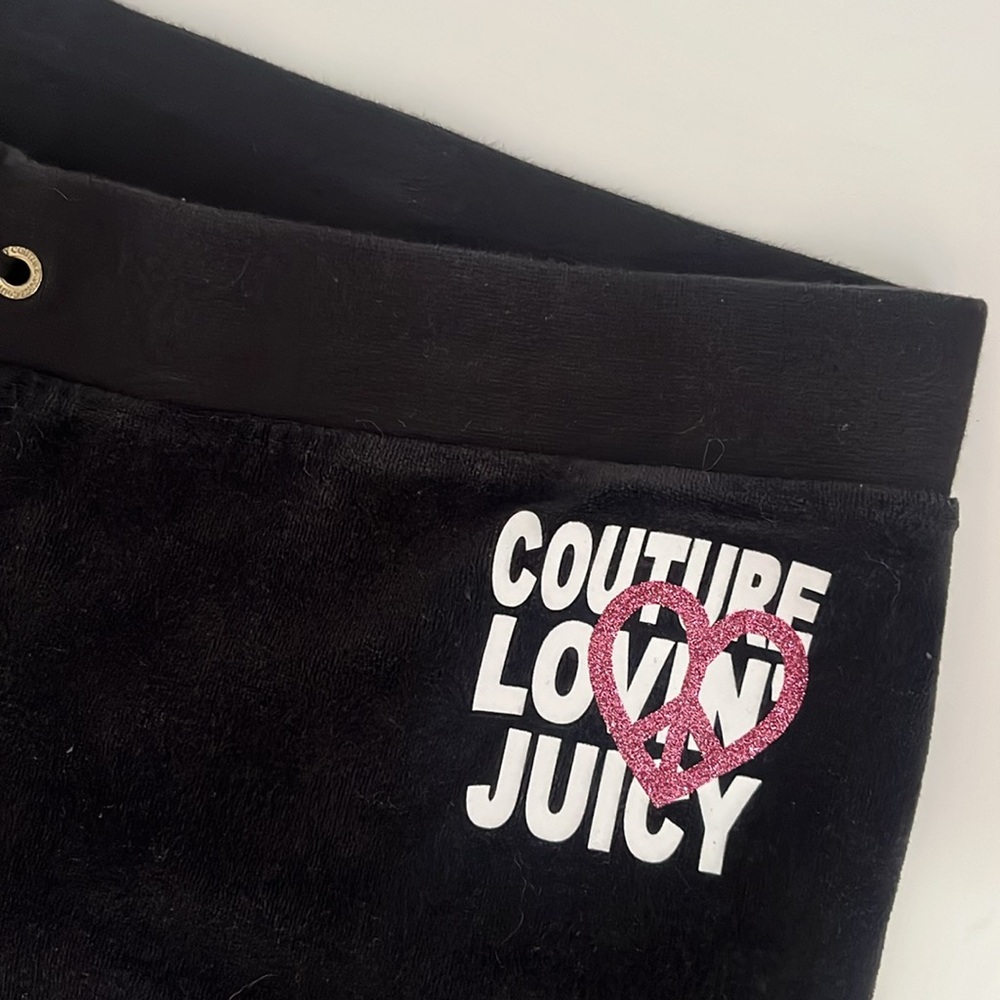 Juicy Courure black velour sweatpants size XL